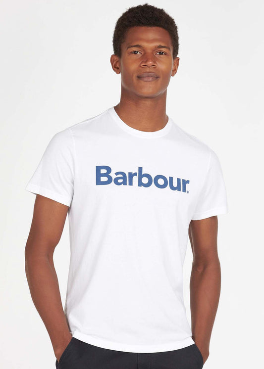 barbour logo t-shirt white