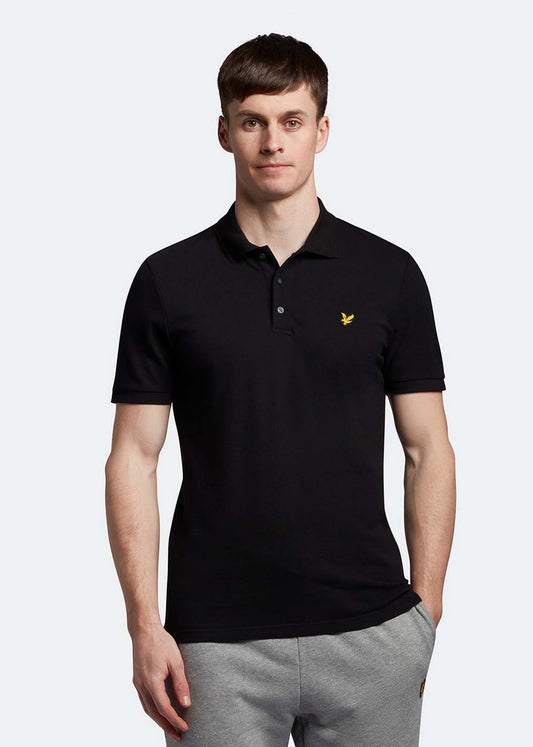 Crest tipped polo shirt - jet black