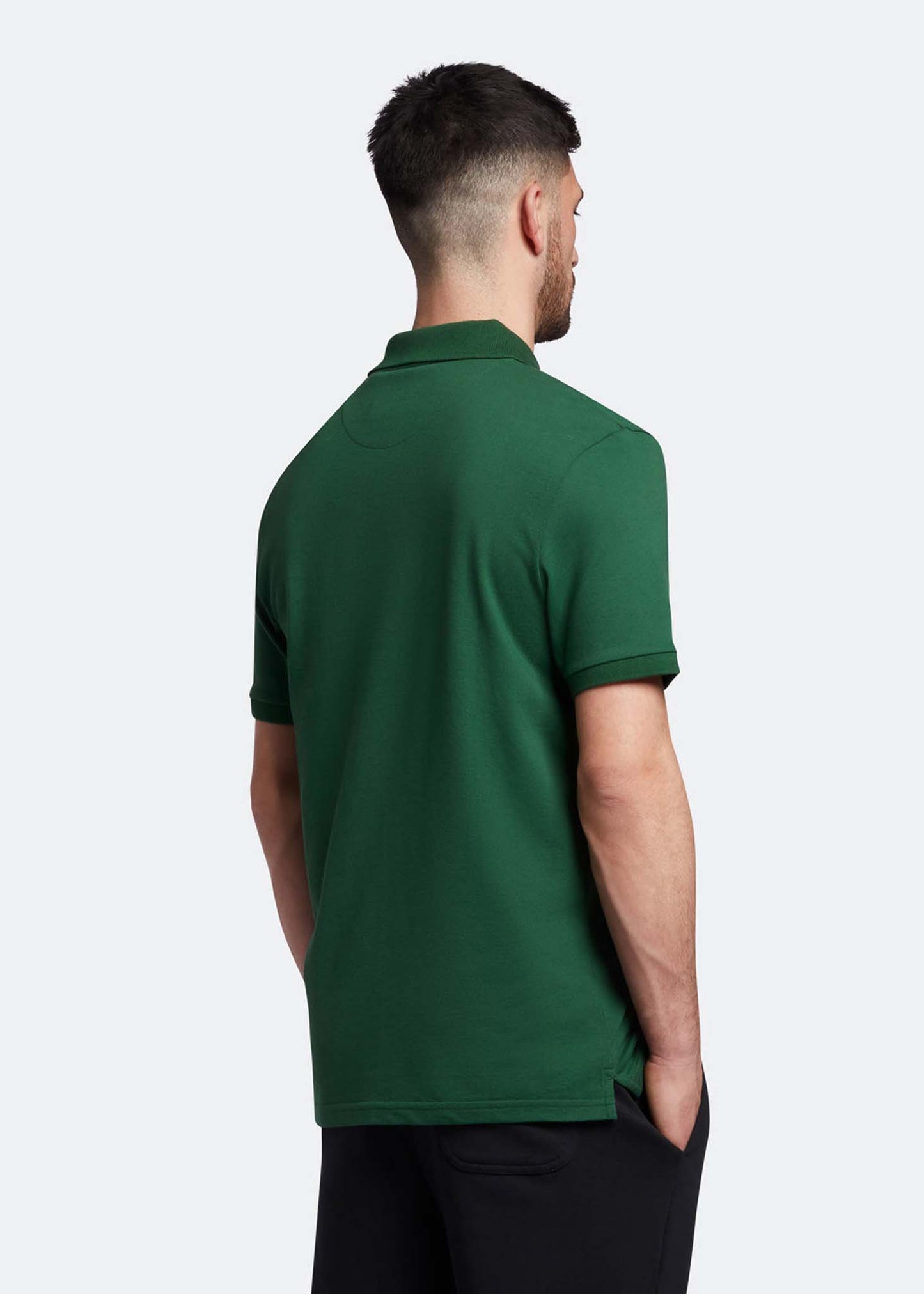 Plain polo shirt - english green