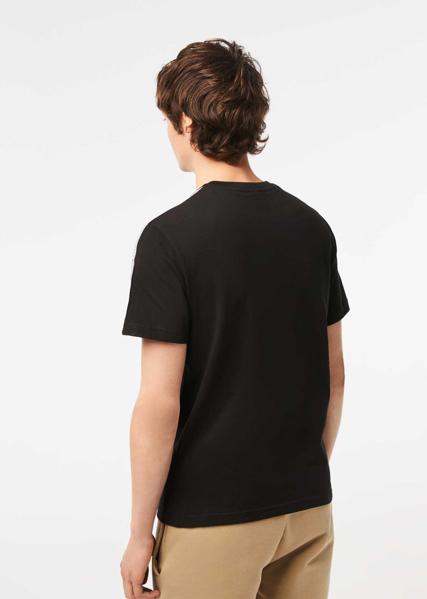 Contrast stripe t-shirt - black
