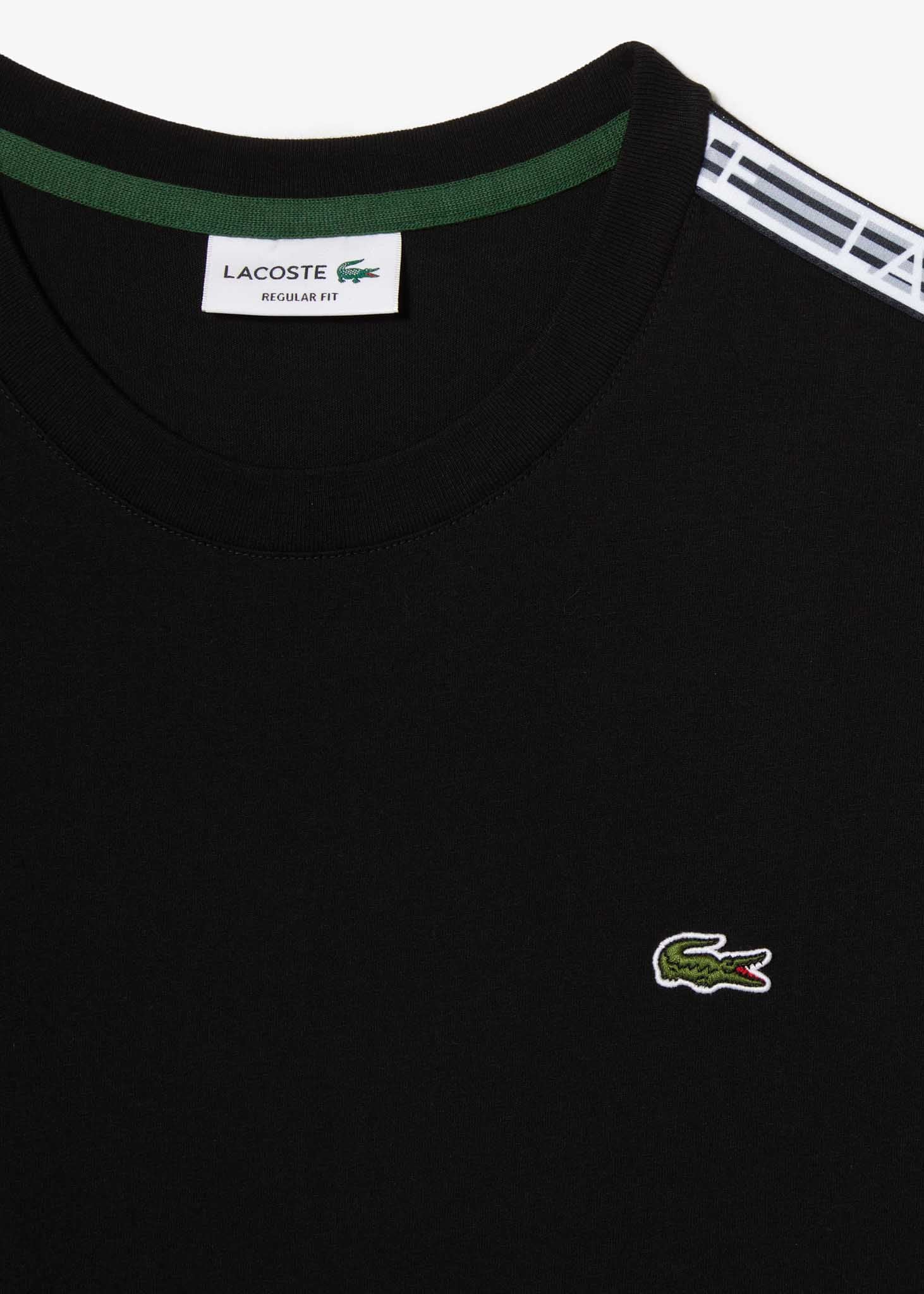 Lacoste T-shirts  Contrast stripe t-shirt - black 