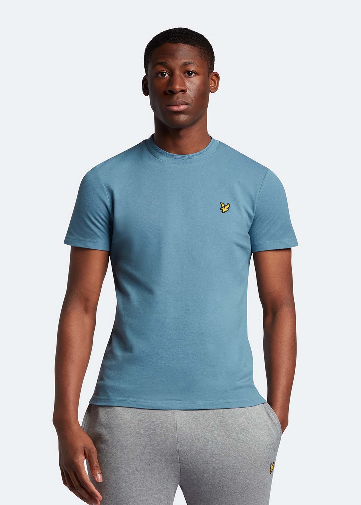Crest tipped t-shirt - skipton blue