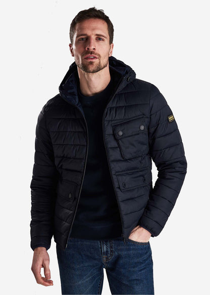 Barbour International Jassen  Ouston hooded quilt - navy 