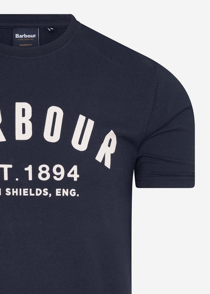 Barbour T-shirts  Ridge logo tee - navy 