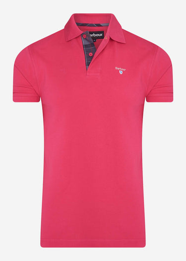 Barbour Polo's  Tartan pique polo - fuschia 
