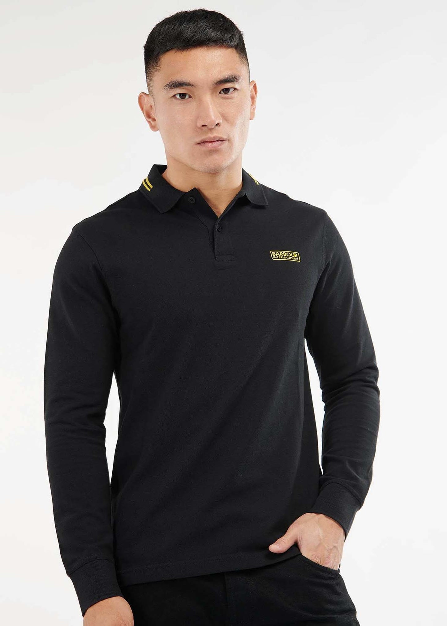 Legacy tipped ls polo - black