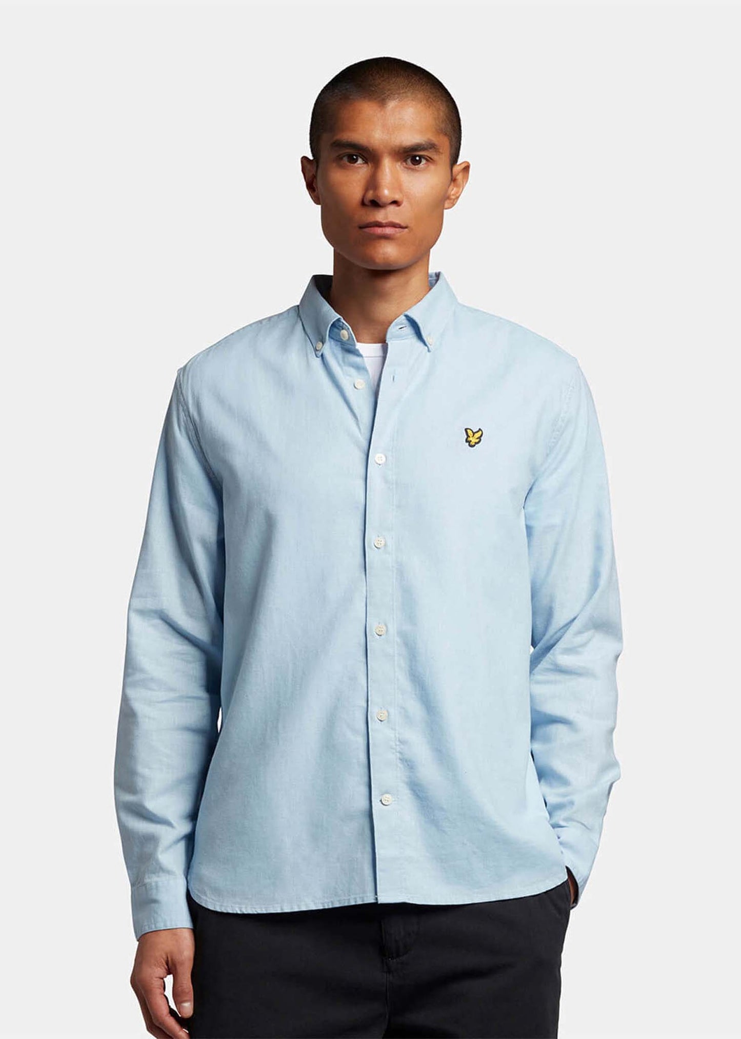 Cotton linen shirt - light blue
