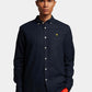 Cotton linen shirt - dark navy