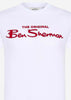 Ben Sherman T-shirts  Signature flock tee - white 