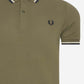 Twin tipped fred perry shirt - military green