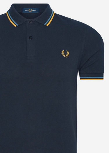 Fred Perry Polo's  Twin tipped fred perry shirt - navy ash blue gold 