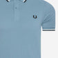 Twin tipped fred perry shirt - ash blue snow black