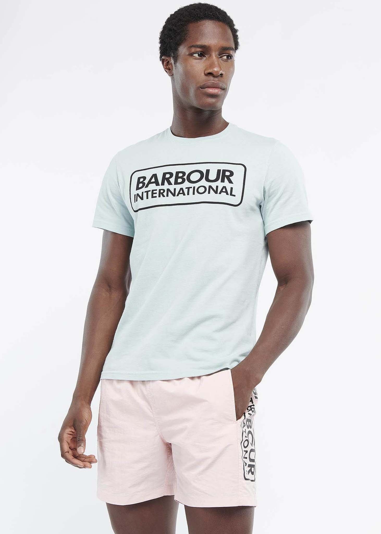 Barbour International Zwembroeken  Large logo swim short- pink cinder 