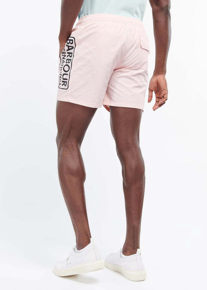 Barbour International Zwembroeken  Large logo swim short- pink cinder 