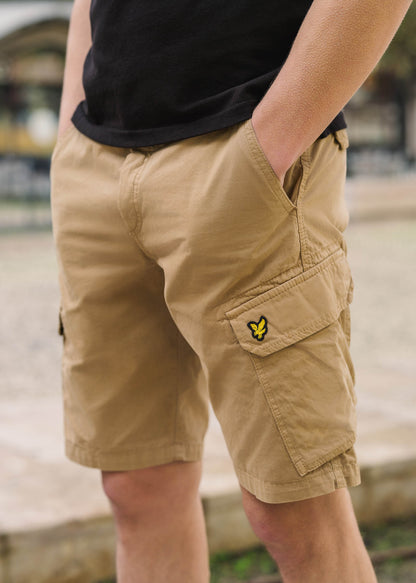 Lyle & Scott Korte Broeken  Wembley cargo short - biscuit 