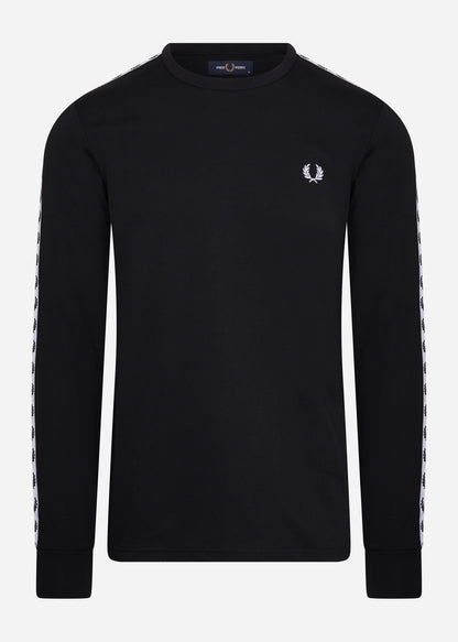 Fred Perry Longsleeve Tees  Taped long sleeve t-shirt - black 