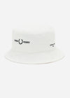 Fred Perry Bucket Hats  Branded twill bucket hat - snow white 