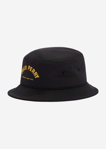 Fred Perry Bucket Hats  Arch branded tricot bucket hat - black 