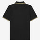 Twin tipped fred perry shirt - black champagne