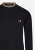 Fred Perry Truien  Classic crew neck jumper - black champagne 