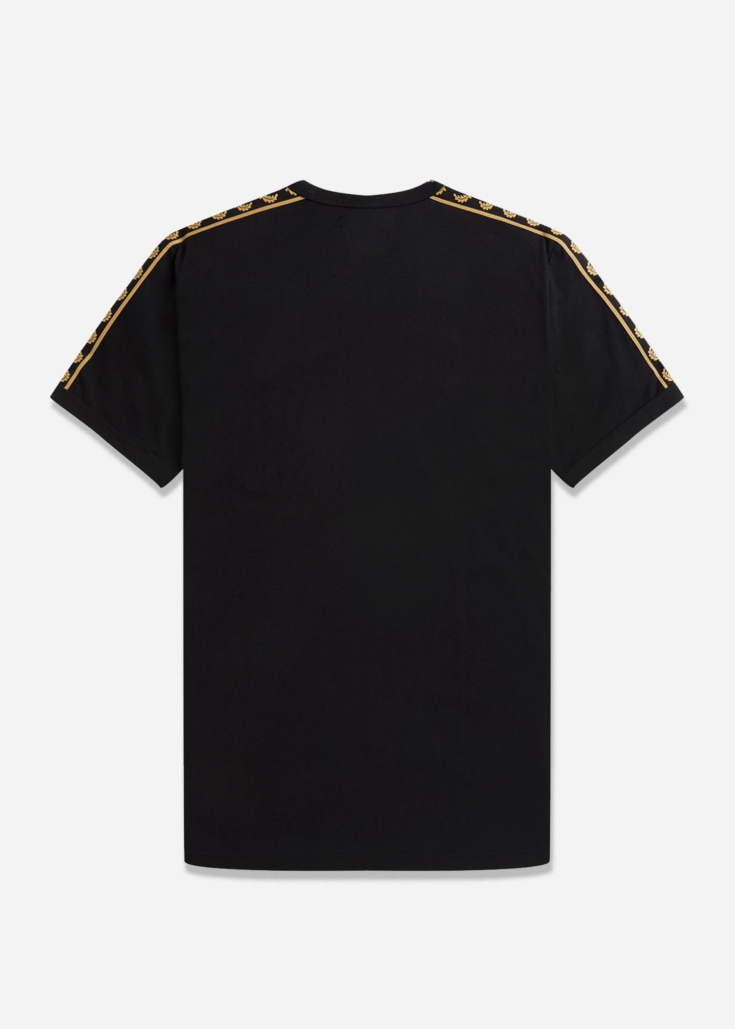 Gold taped ringer t-shirt - black