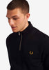 Fred Perry Truien  Half zip sweatshirt - black 