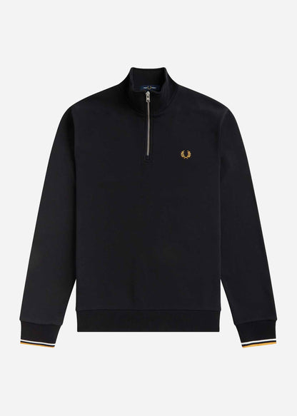 Fred Perry Truien  Half zip sweatshirt - black 