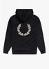 Fred Perry Hoodies  Laurel wreath hooded sweatshirt - black 