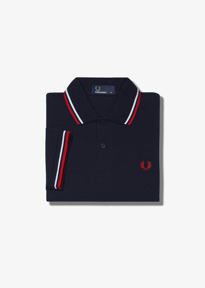 Fred Perry Polo's  Twin tipped fred perry shirt - navy white red 