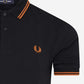 Fred Perry Polo's  Twin tipped polo - black rust 