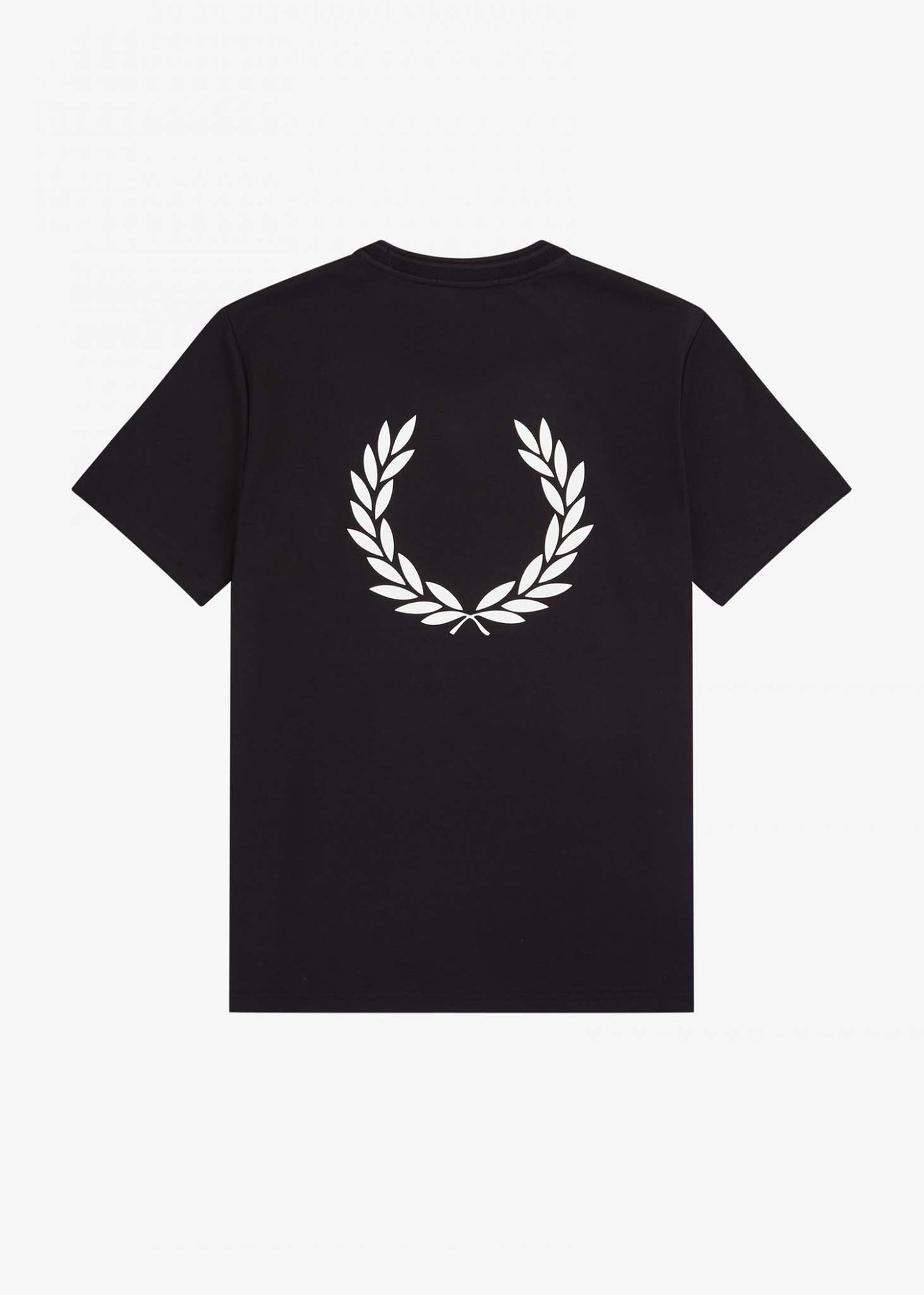 fred perry t-shirt back print logo black