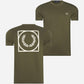 fred perry t-shirt back print hunting green