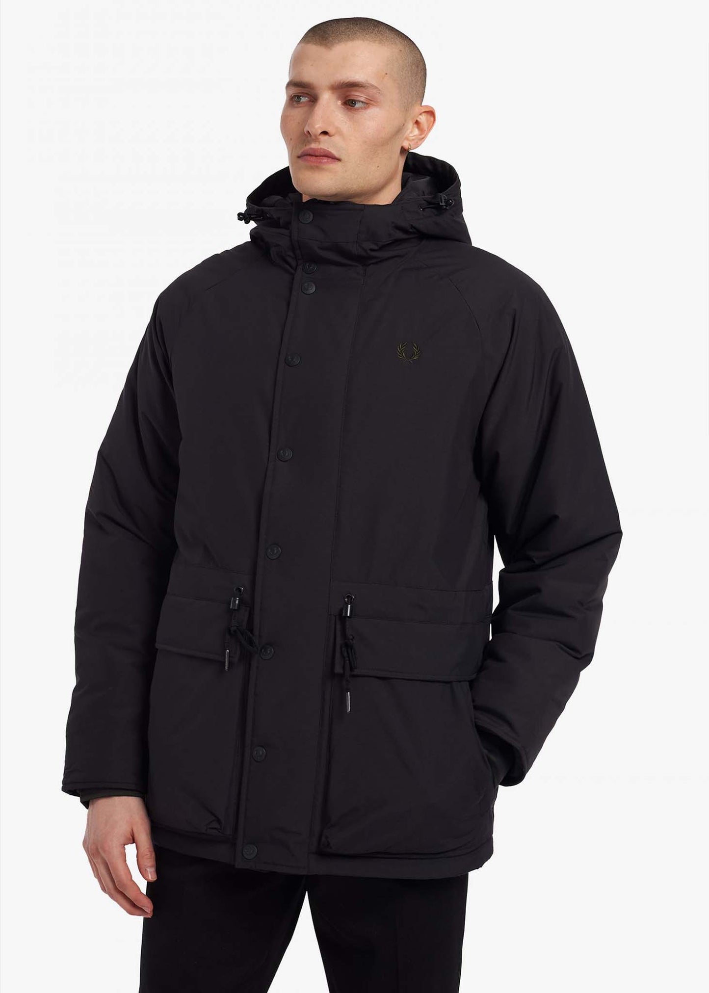 Padded zip-through jacket - black