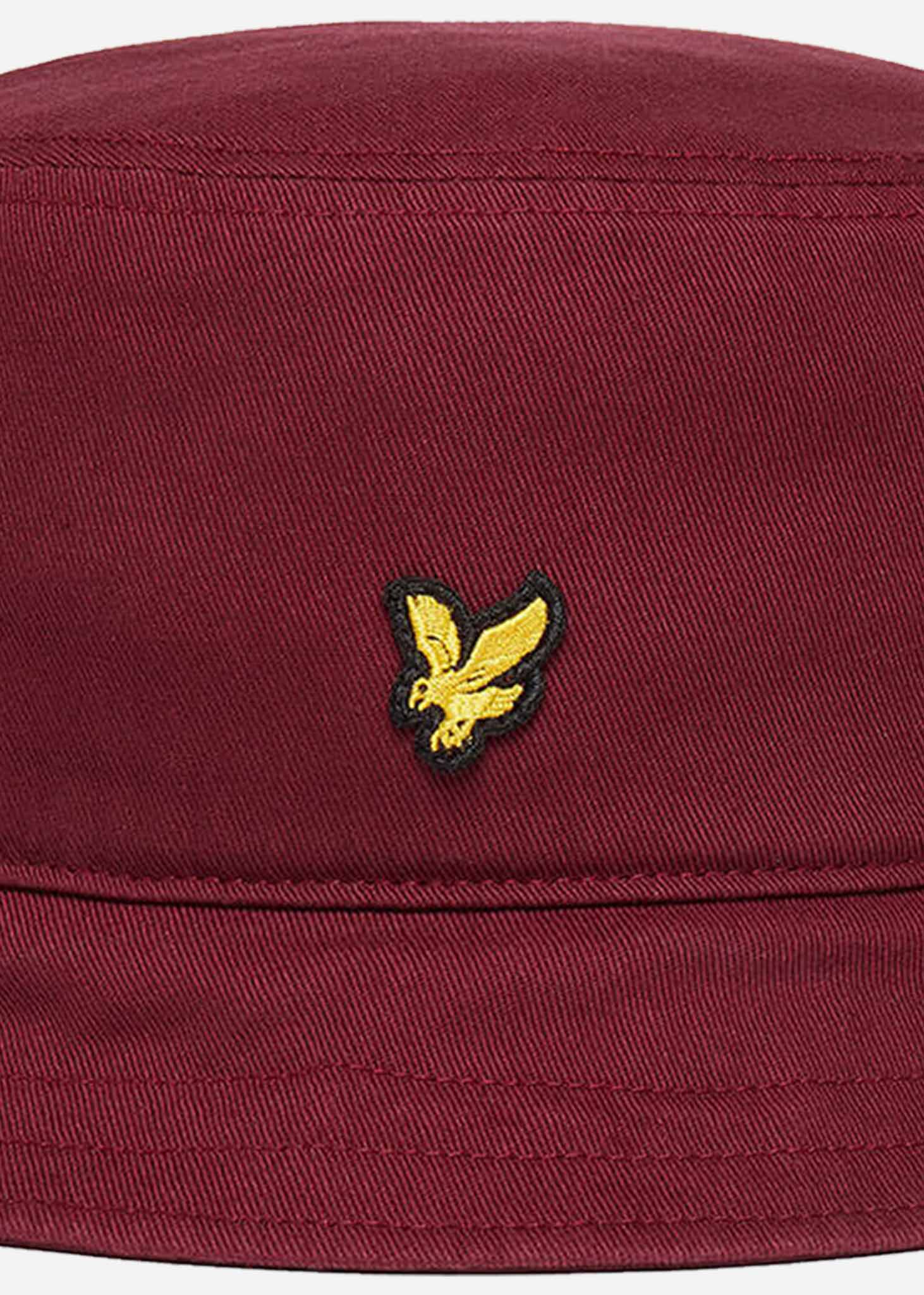 Lyle & Scott Bucket Hats  Cotton twill bucket hat - burgundy 