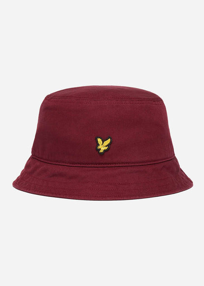 Lyle & Scott Bucket Hats  Cotton twill bucket hat - burgundy 