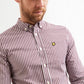 slim fit gingham overhemd lyle and scott