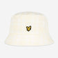 Reversible check bucket hat - white lemon