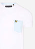 Lyle & Scott T-shirts  Contrast pocket t-shirt - white deck blue 