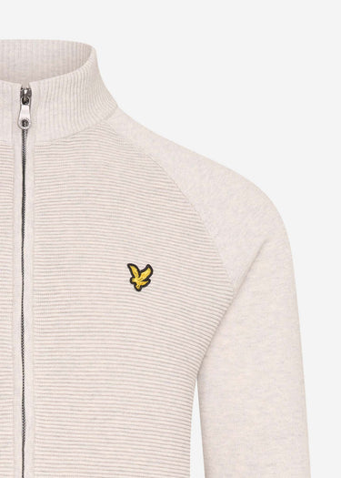 Lyle & Scott Vesten  Knitted zip through - light grey marl 