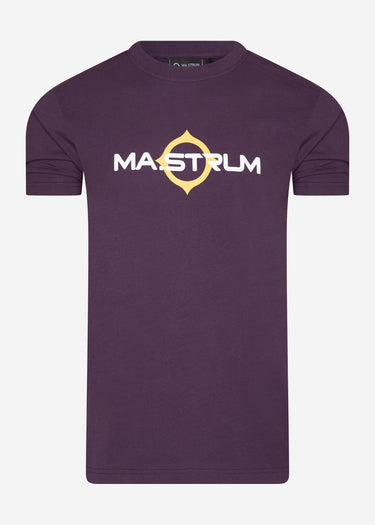 MA.Strum T-shirts  SS logo print tee - aubergine 