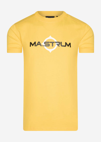 MA.Strum T-shirts  SS logo print tee - citrus yellow 